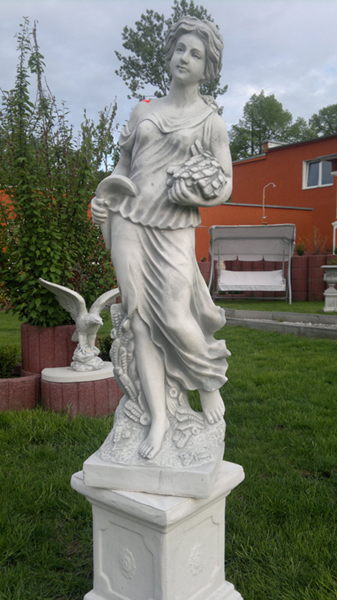 Gartenfigur, Statue, Sommerstatue aus 4 Jahreszeiten, Höhe: 100 cm, Steinfigur, Park & Gartendekoration, Skulptur, Steingus