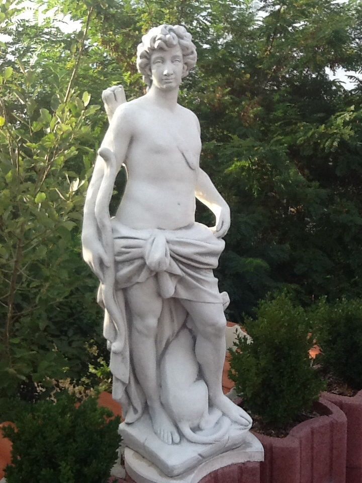 Gartenfigur, Steinfigur, Apollon, "auf der Jagd" Höhe: 141 cm, Park & Gartendekoration, Steinguss, Statue