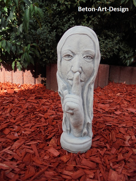 Gartenfigur, Hand mit Gesicht, Büste, Park & Gartendekoration, Steinfigur, Skulptur