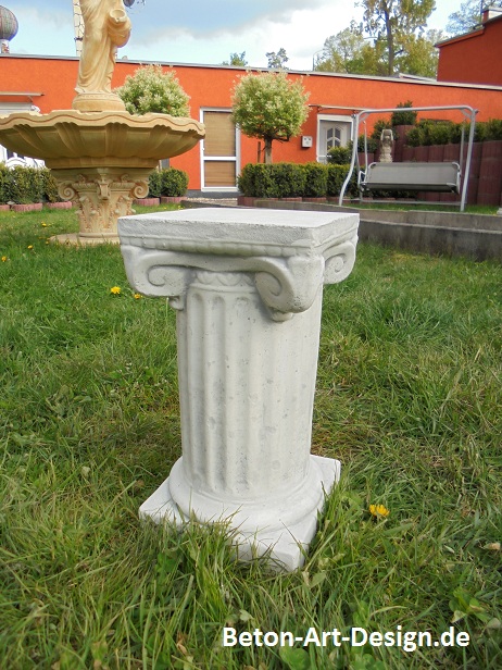 Steinfigur Moderne Skulptur Steinguss Stein Frostsicher Menschen Single Säule GR 