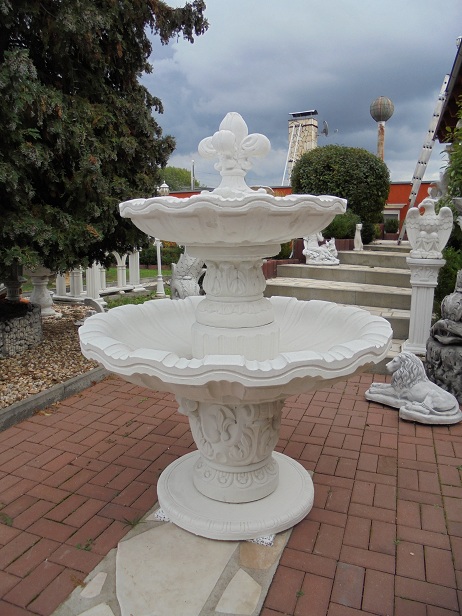 Springbrunnen, Steinbrunnen, Brunnen "Kaskadenbrunnen mit Lilie" für Ihr Grundstück - Blickfang, Park & Gartende