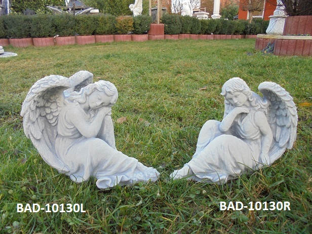 Engel mit großen Flügeln / Grabfigur / Statue / Gartenfigur