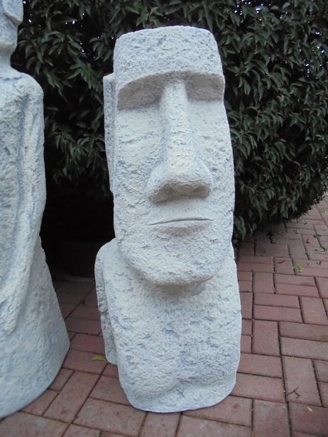 XL Moai Skulptur, Gartenfigur, Osterinsel Figur, Rapa Nui, Steinfigur, Park & Gartendekoration, Steinguss