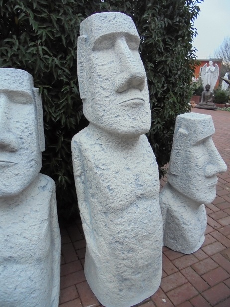 XXXL Moai Skulptur, Osterinsel Figur, Rapa Nui, Steinfigur, Park & Gartendekoration, Steinguss
