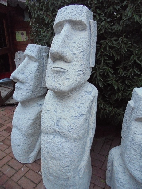 XXXL Moai Skulptur, Osterinsel Figur, Rapa Nui, Steinfigur, Park & Gartendekoration, Steinguss