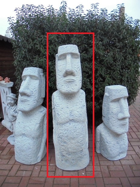 Statue, Moai, Gartenfigur, Steinfigur, Gartendeko, Skulptur
