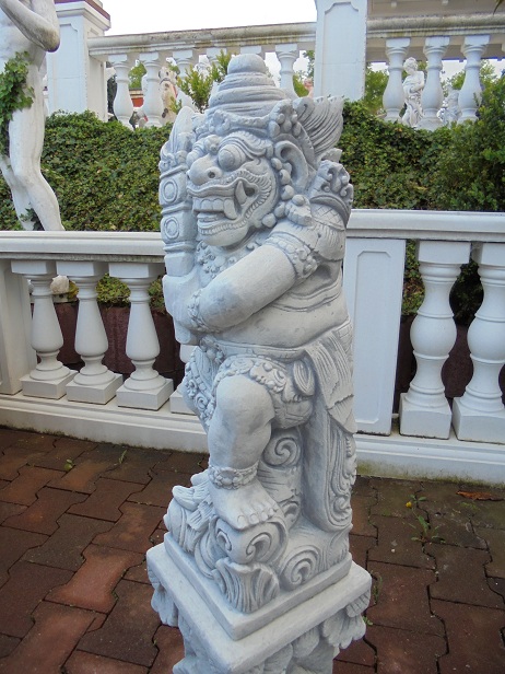 Gartenfigur "Indischer Krieger" Park & Gartendekoration, Bali Krieger, Steinfigur, Statue, Torwächter, Steinguss