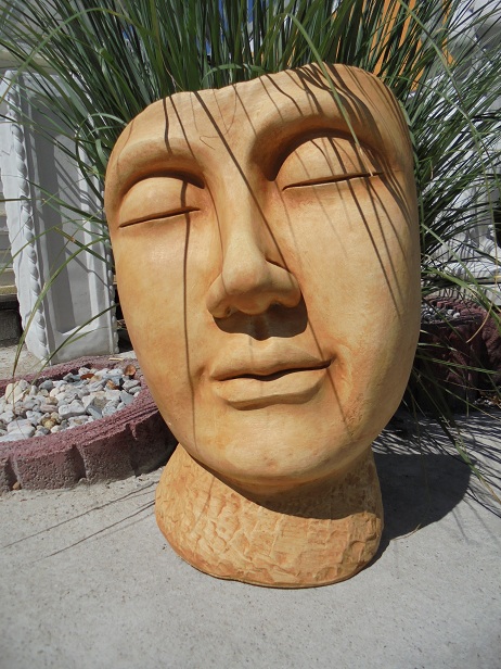 Maske Xl, Büste, Gesicht, Skulptur, Steinfigur, Park & Gartendekoration