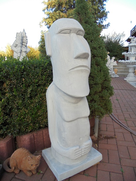 Moai Skulptur, Osterinsel Figur, Rapa Nui, Steinfigur, Park & Gartendekoration, Steinguss
