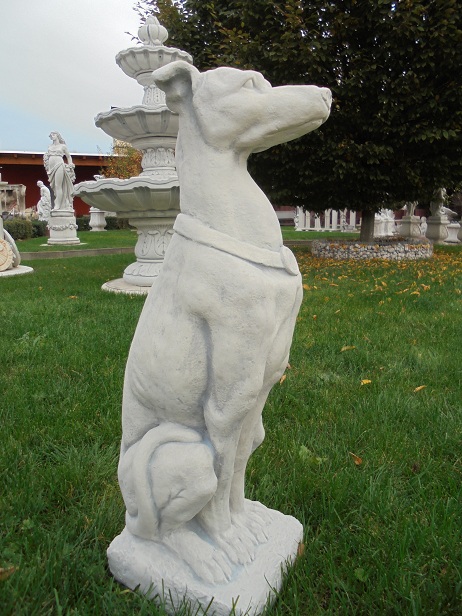Hund, Windhund, Greyhound, Torwächter, Gartenfigur, Statue, Steinguss