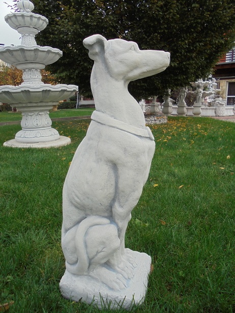 Statue, Hund, Gartenfigur, Steinfigur, Gartendeko, Skulptur