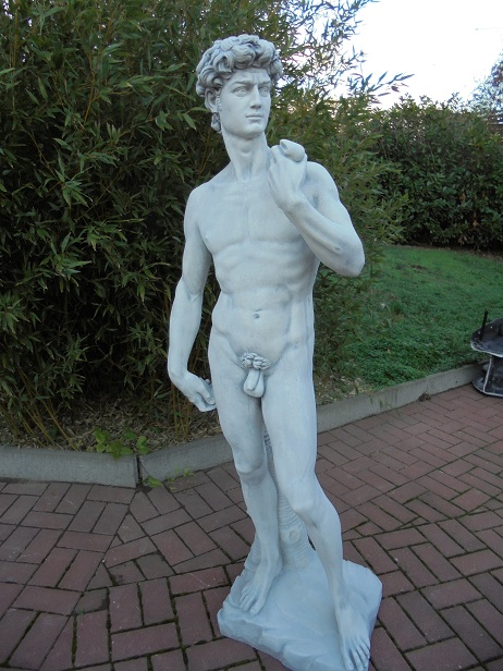 Gartenfigur, Steinstatue "David" von Michelangelo, Park & Gartendekoration, Skulptur, Statue, Steinguss, Steinfigu