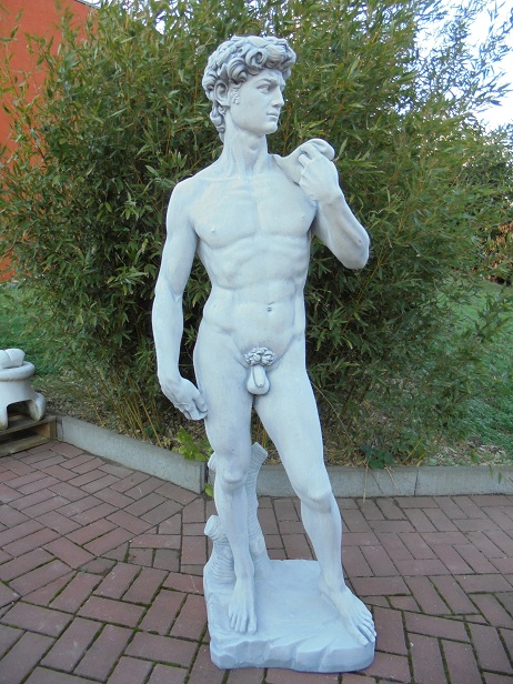 Gartenfigur, Steinstatue "David" von Michelangelo, Park & Gartendekoration, Skulptur, Statue, Steinguss, Steinfigu
