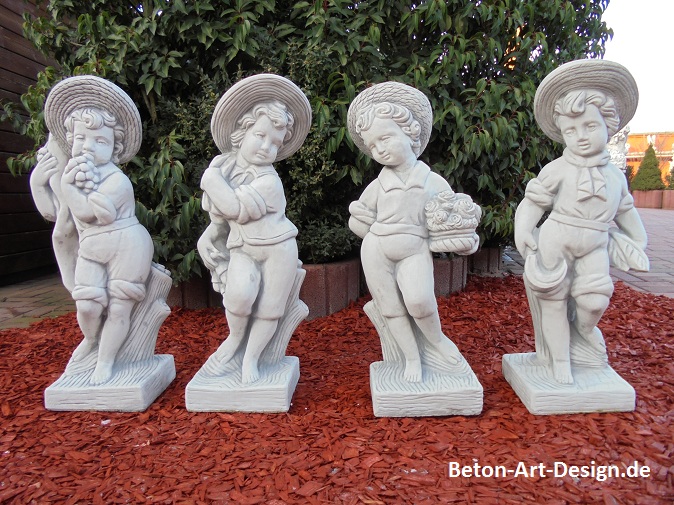 Gartenfiguren, Figurensammlung "4 Jahreszeiten" 70 cm hoch, Park & Gartendekoration, Statuen, Skulpturen, Steingus