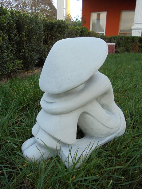 Chinesischer Bauer Reisbauer Steinfigur Gartenfigur Skulptur