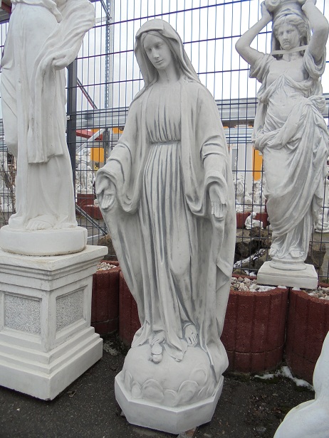 Heilige Maria Statue Steinguss Gartenfigur Steinfigur
