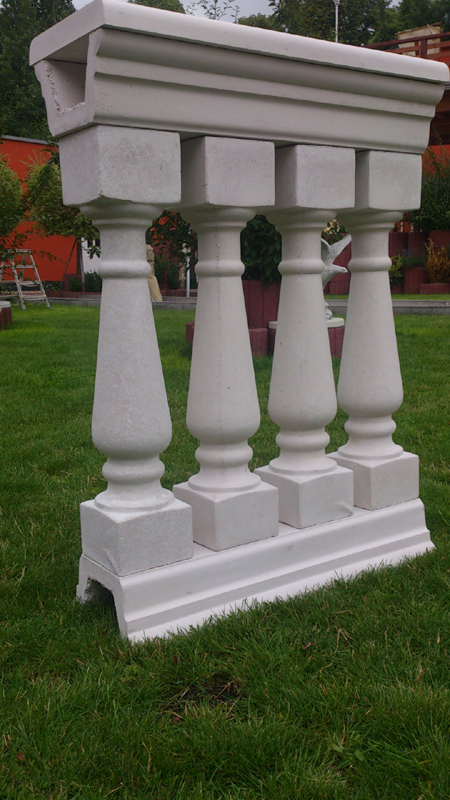 Balustrade complete set - 75 cm long - overall height 101.5 cm