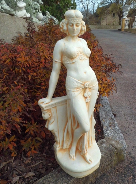 Gartenfigur, Mata Hari, Höhe 77 cm, Skulptur, Steinguss, Park & Gartendekoration, Statue, Steinfigur