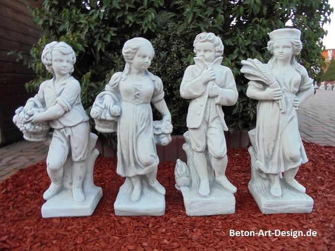 Gartenfiguren SET, 4 Jahreszeiten, Teil II je 40 Kg, Park & Gartendekoration, Steinfiguren, Skulpturen, Steinguss