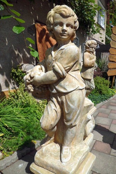 Gartenfigur, Statue, Herbstfigur aus "4  Jahreszeiten II" 75 cm hoch, Park & Gartendekoration, Steinfigur, Skulptu