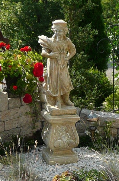 Gartenfigur, Sommerstatue "4 Jahreszeiten  II" 75 cm hoch, Skulptur, Park & Gartendekoration, Steinguss