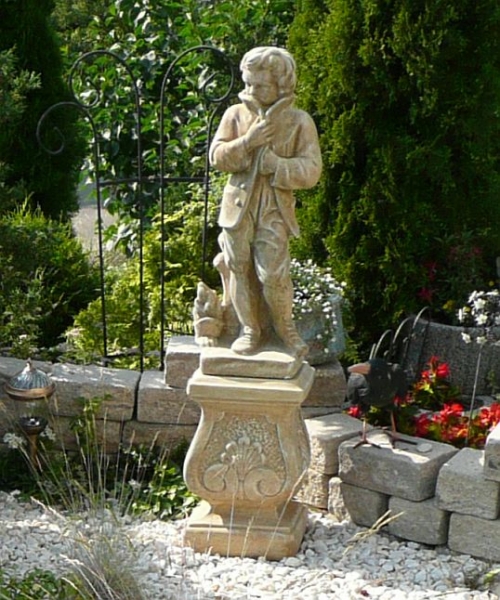 Gartenfigur, Statue, Winterfigur "4 Jahreszeiten II" 75 cm hoch, Steinfigur, Park & Gartendekoration, Skulp