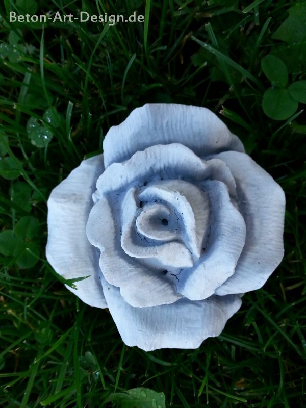 "Rose" Tischdeko / Gartendekoration, Skulptur, Steinfigur, Steinguss, Blumen