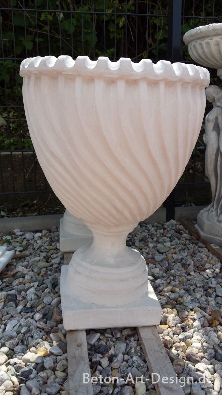 Pflanzschale, Vase / Pflanztopf für Garten oder Terrasse, Park & Gartendekoration, Amphore, Steinguss