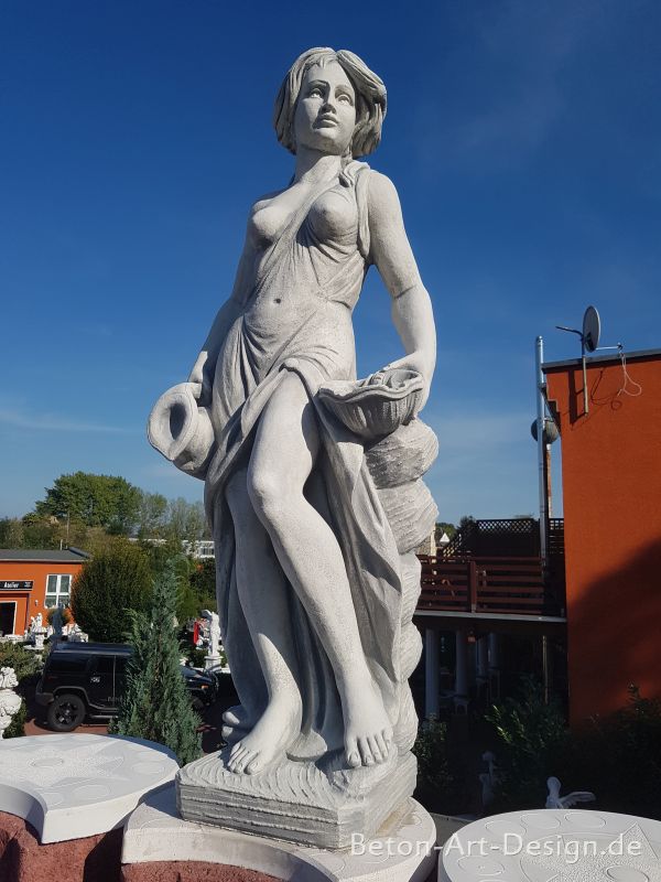 Gartenfigur, Steinfigur, "Ampolle" Statue, Park & Gartendekoration, 140 cm hoch, Steinguss