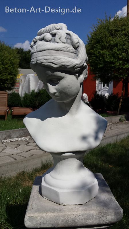 Gartenfigur, Büste / Dekofigur "Venus" 44 cm hoch, Park & Gartendekoration, Steinguss, Skulptur