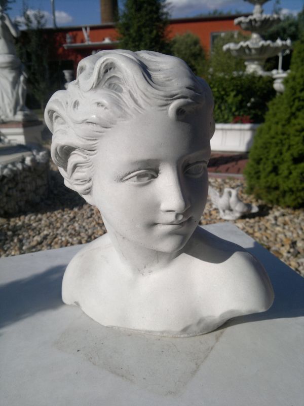 Gartenfigur, Büste "Mädchen" 26 cm hoch, Park & Gartendekoration, Skulptur, Steinguss