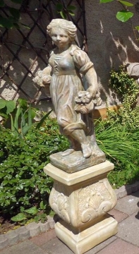 Gartenfigur, Frühlinstatue "4 Jahreszeiten II" 75 cm hoch, Skulptur, Park & Gartendekoration, Steinguss