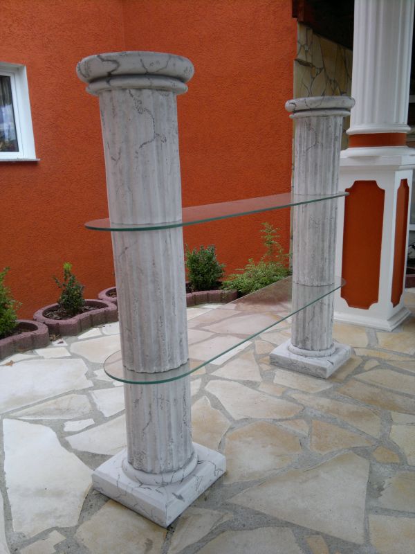 Säulenregal, erweiterbar, 121 cm hoch, Dekoration für Haus, Wohnung, Terrasse, Geschäft