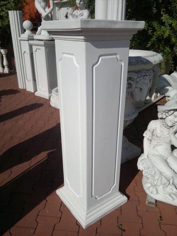 Pfeiler, 3 teiliger Sockel / Zaunpfeiler 124,5 cm, Torpfeiler, Park & Gartendekoration, Steinguss