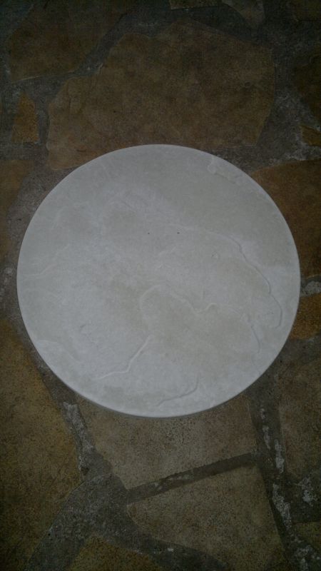 Gehwegplatte / kick plate round - 46 cm rock structure