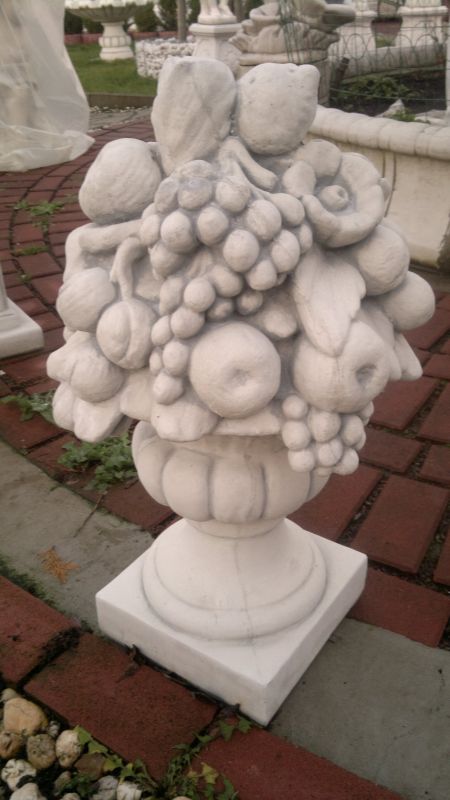 Pfeilerschmuck, Schmuckamphore, Vase, Pfeilerabdeckung, 60 cm hoch, Park & Gartendekoration, Steinguss