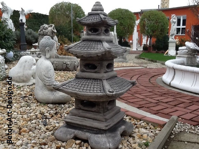 japanische Steinlaterne, Japan Lampe. Gartenlampe, Park & Gartendekoration, Steinguss