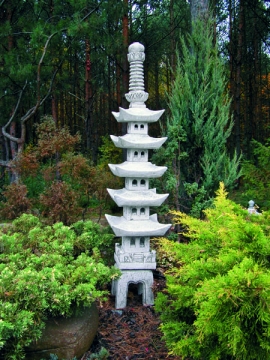 große Japanlampe 185 cm - japanische Laterne, Park & Gartendekoration, Steinguss
