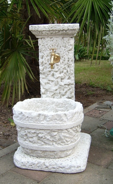 Wandbrunnen, 2 teilig, 75 cm hoch, Steinbrunnen, Gartenbrunnen, Park & Gartendekoration