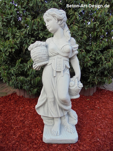 Gartenfigur, "Blumenmädchen" 106 cm hoch, Statue, Park & Gartendekoration, Skulptur, Steinguss