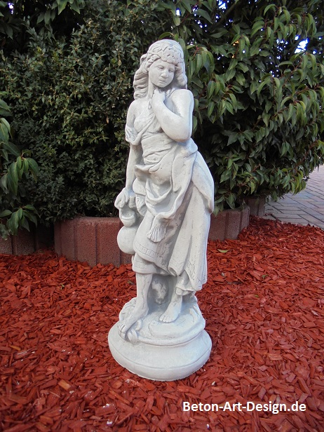 Gartenfigur, Statue "Wasserträgerin" 68 cm hoch, Park & Gartendekoration, Skulptur, Steinfigur, Steinguss