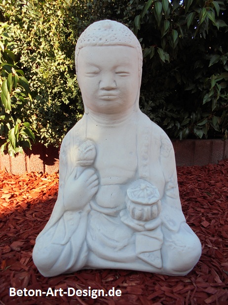 Gartenfigur "Buddha" Park & Gartendekoration, Steinbuddha, Feng Shui, Steinguss
