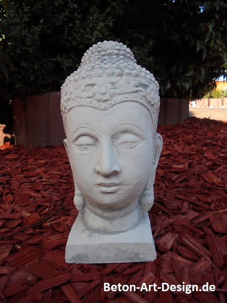 Buddha bust small 1.5 kg white concrete