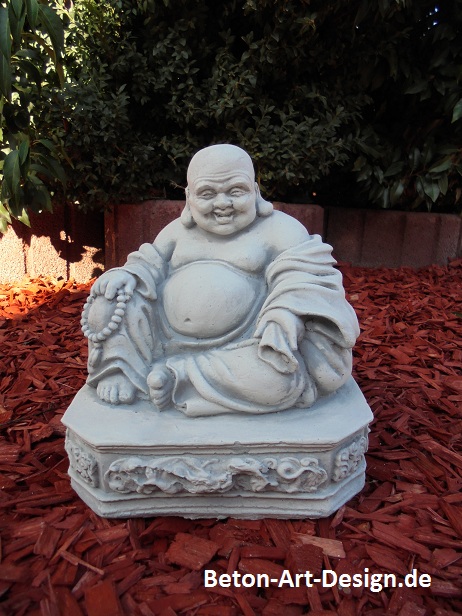 Buddha / stone figure 9 Kg white concrete
