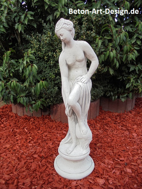 Gartenfigur, Statue "Badende Jungfrau" 74 cm hoch, Skulptur, Park & Gartendekoration, Steinfigur, Steinguss