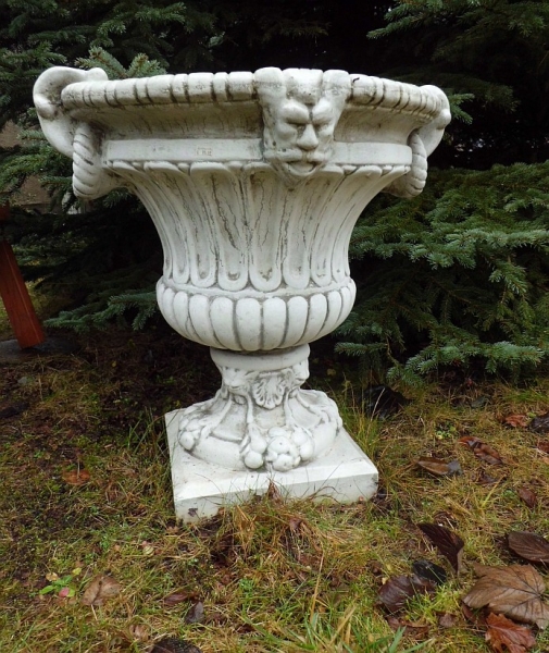 Pflanzamphore, Pokal, Höhe 69 cm, Pflanzschale, Park & Gartendekoration, Steinguss