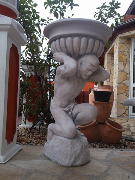 Steinguss Pflanzschale Vase Amphore H 78 cm Steinfigur Statue Himmelspforte 