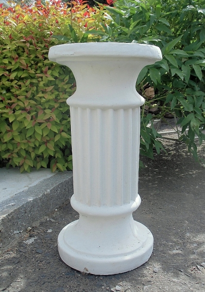 Säule / Sockel, runde Form, Höhe 55 cm, für Gartenfiguren, Skulpturen, Pflanzschalen, Park & Gartendekoration, Steinguss