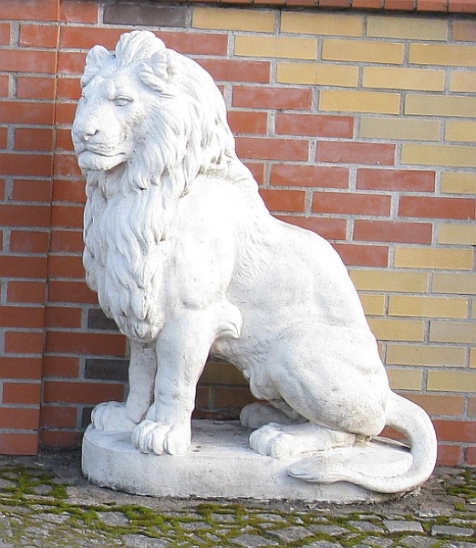 "Große Löwenstatue" rechts - Höhe: 135 cm, Torwächter, Gartenfigur, Tierfigur, Park & Gartendekoration
