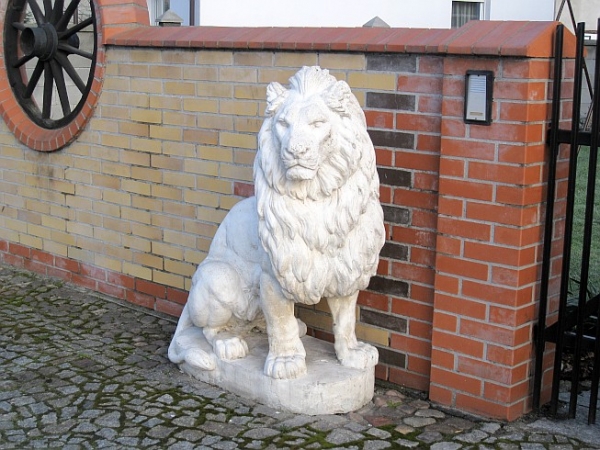"Große Löwenstatue" links - Höhe: 135 cm, Torwächter, Gartenfigur, Tierfigur, Park & Gartendekoration
